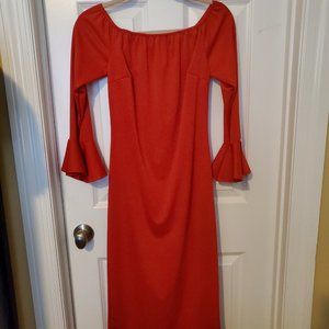 A Red Midi Dress
